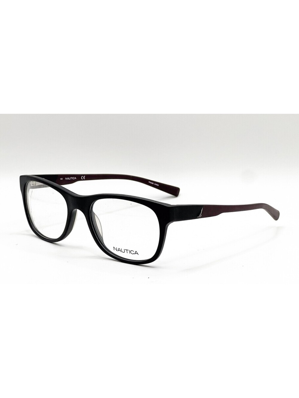 Nautica N8114 005 Matte Black Rectangle Authentic Eyeglass Frames 54-19